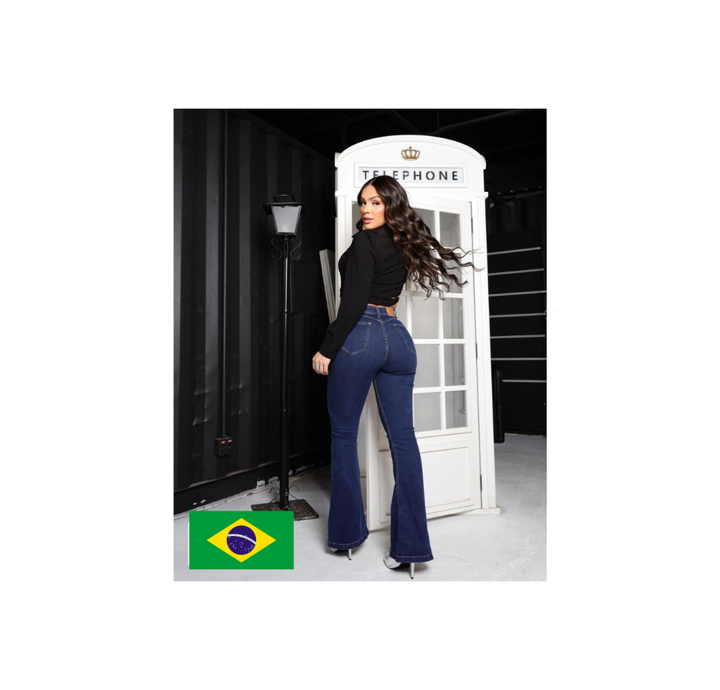 Jeans Modelo Flare con Faja Interior
