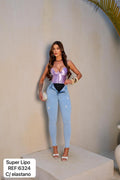 Jeans Modelo Skinny con Faja Interior